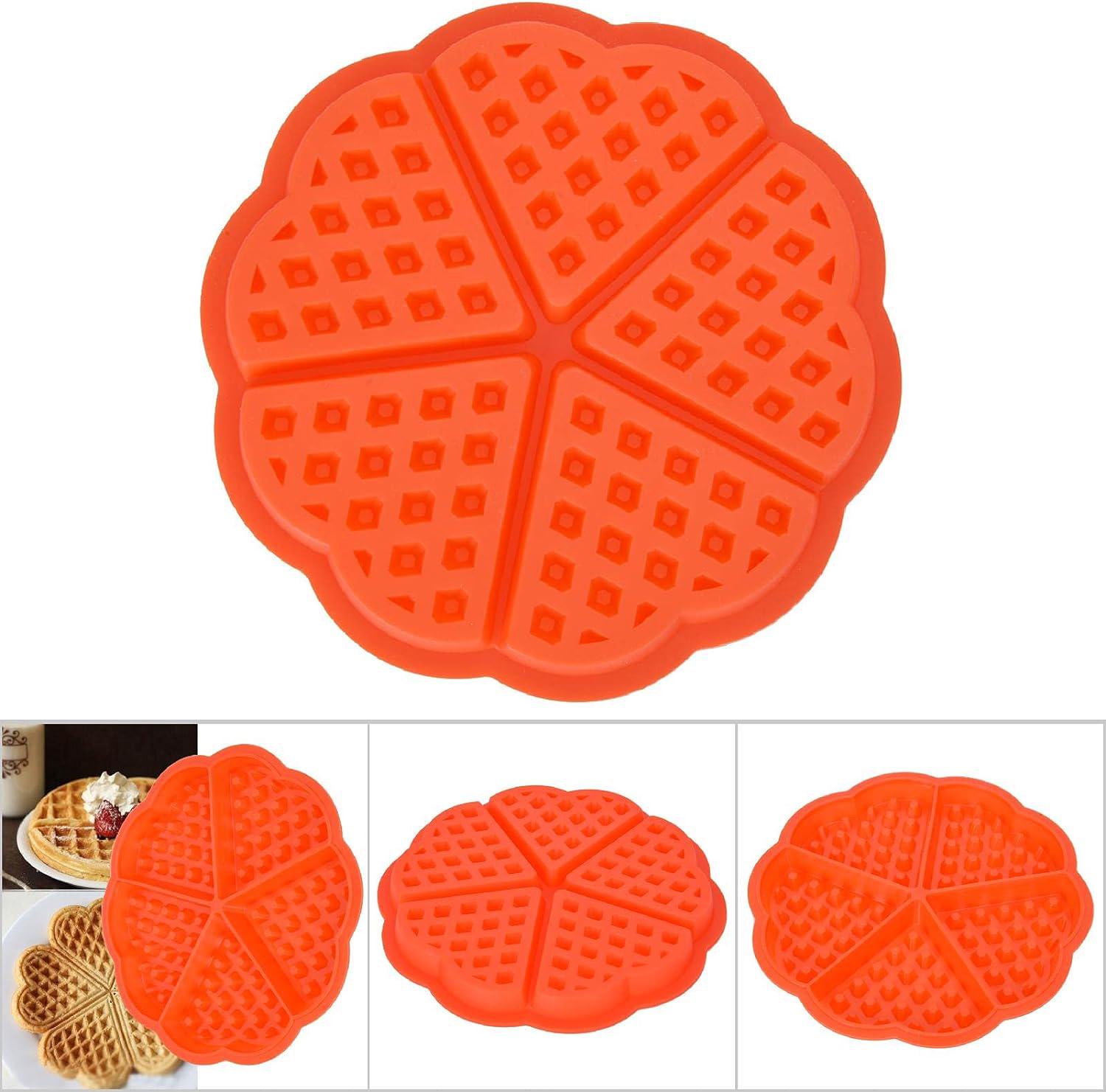 Форма для выпечки вафель Сердце 18х18х1,5 см Розовый (18114540) - фото 2