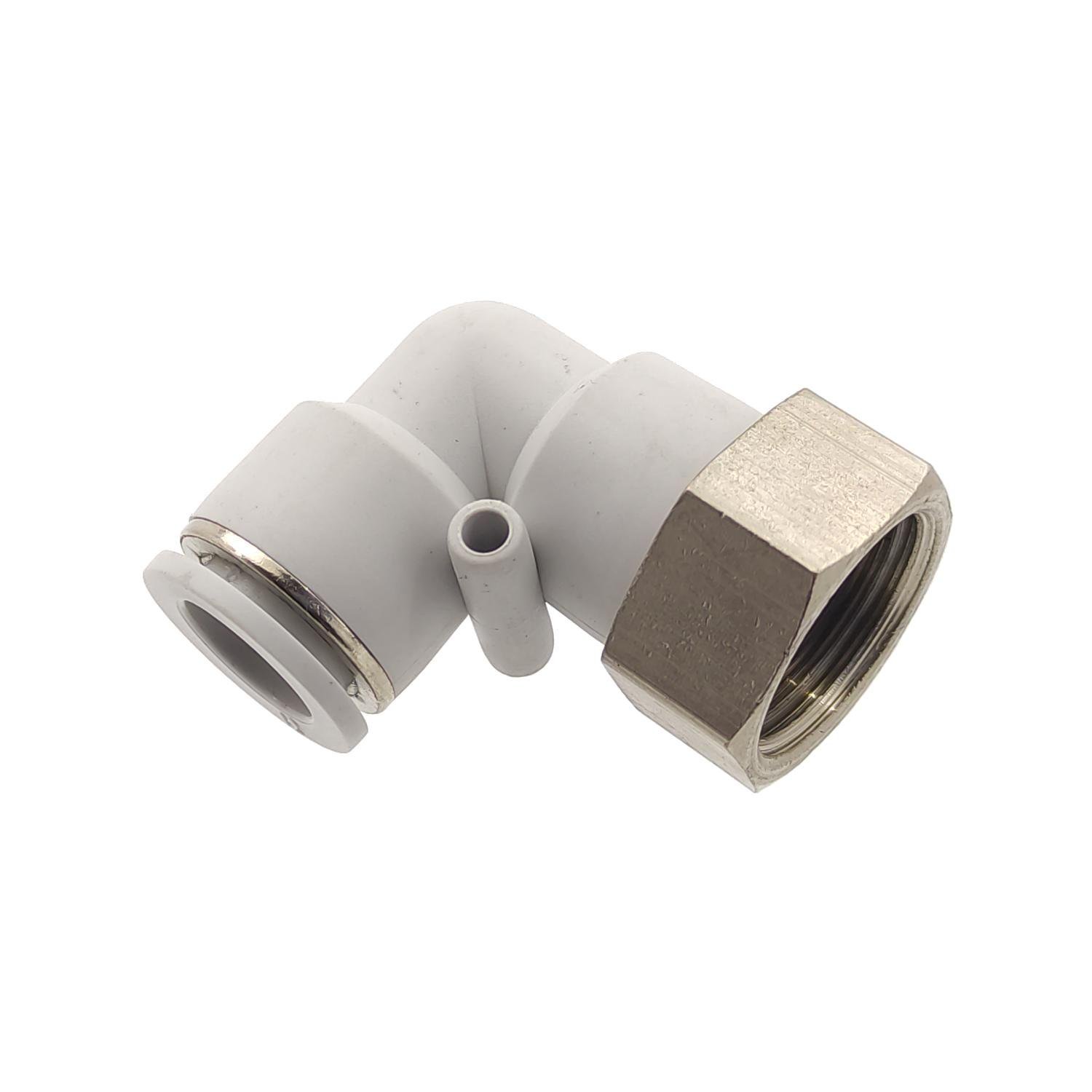 Кутовий цанговий пневматичний фітінг з внутрішнім різьбленням TP XPLF 12-G04