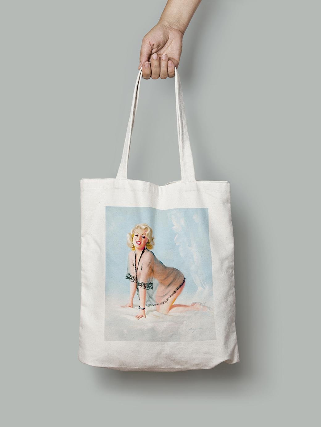 Эко-сумка Джейн Мэнсфилд в классической соблазнительной позе. Дональд Раст шопер (pin_up1740012_Bag)