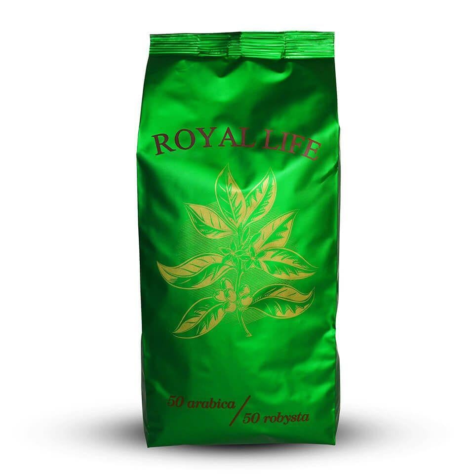 Кофе в зернах Royal-Life купаж 50% арабика 50% робуста 1 кг (1764203781)