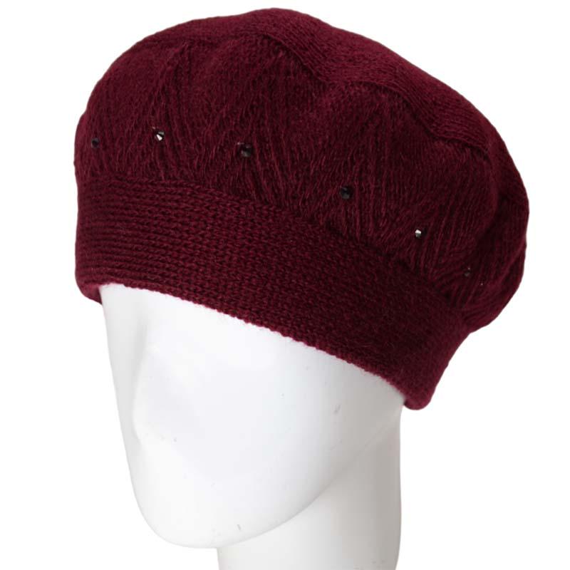 Берет женский Lirus Люся двойной Бордовый (131947)