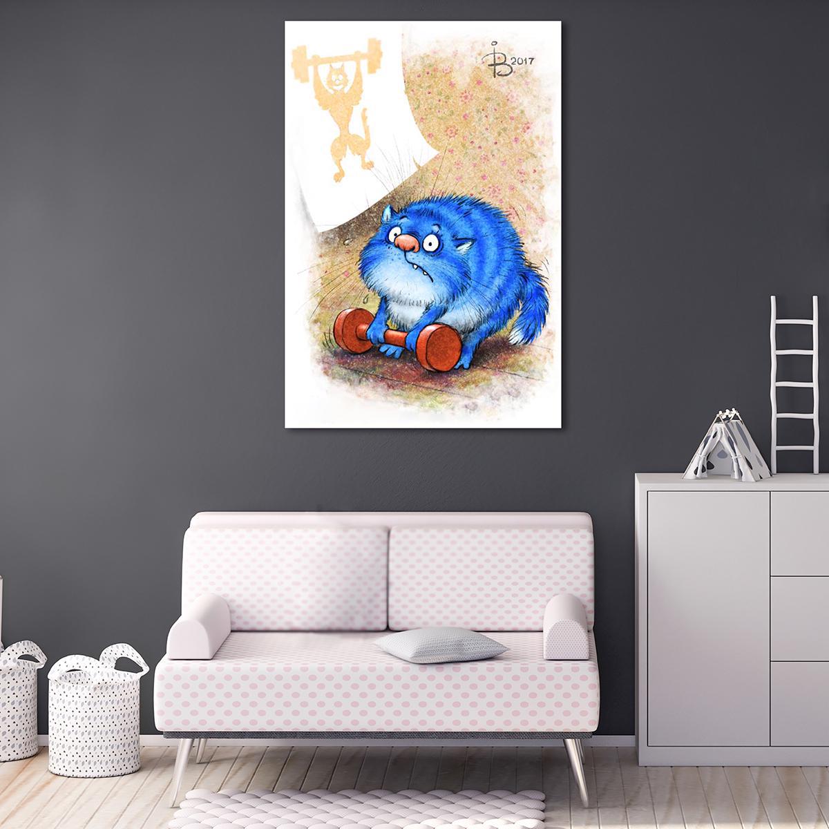 Модульная картина Фитнес (гантелька) 1 модуль 40х60 см