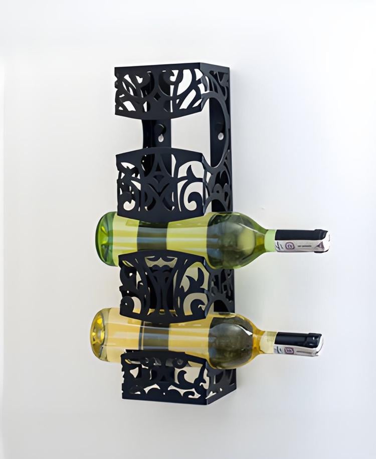 Підставка-тримач для вина NC Home Pattern на 3 пляшки Чорний (110307) Підставка-тримач для вина NC Home Pattern на 3 пляшки Чорний (110307)