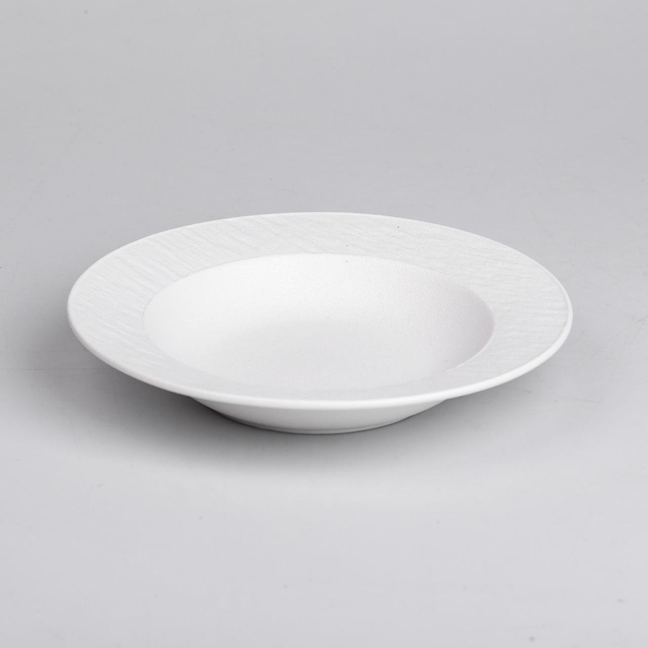 Тарілка супова керамічна 23 см Білий (5392)