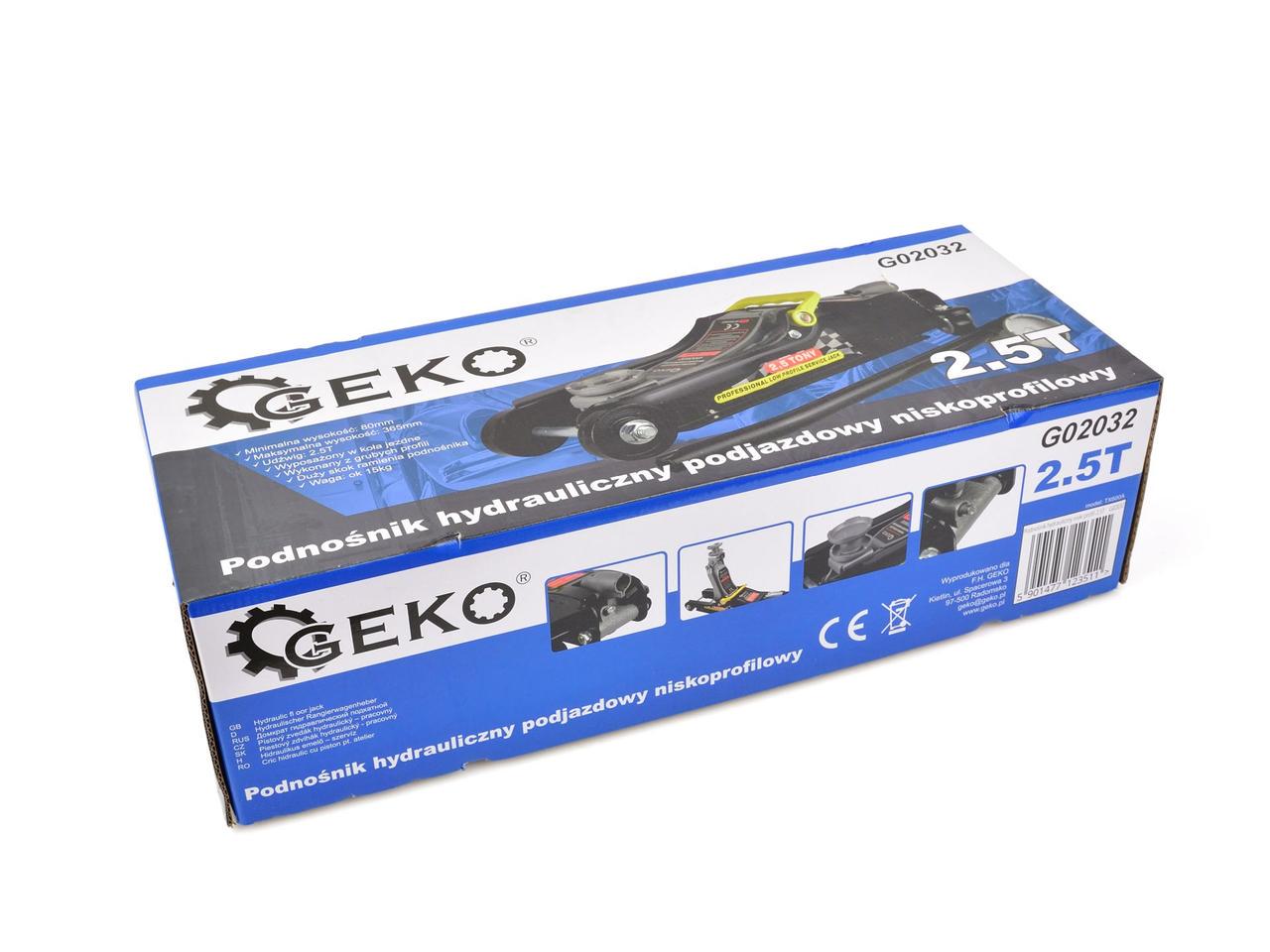 Домкрат гідравлічний GeKo підкатний низькопрофільний 80-360 мм 2,5 тонни (G02032) - фото 10 Домкрат гідравлічний GeKo підкатний низькопрофільний 80-360 мм 2,5 тонни (G02032) - фото 10