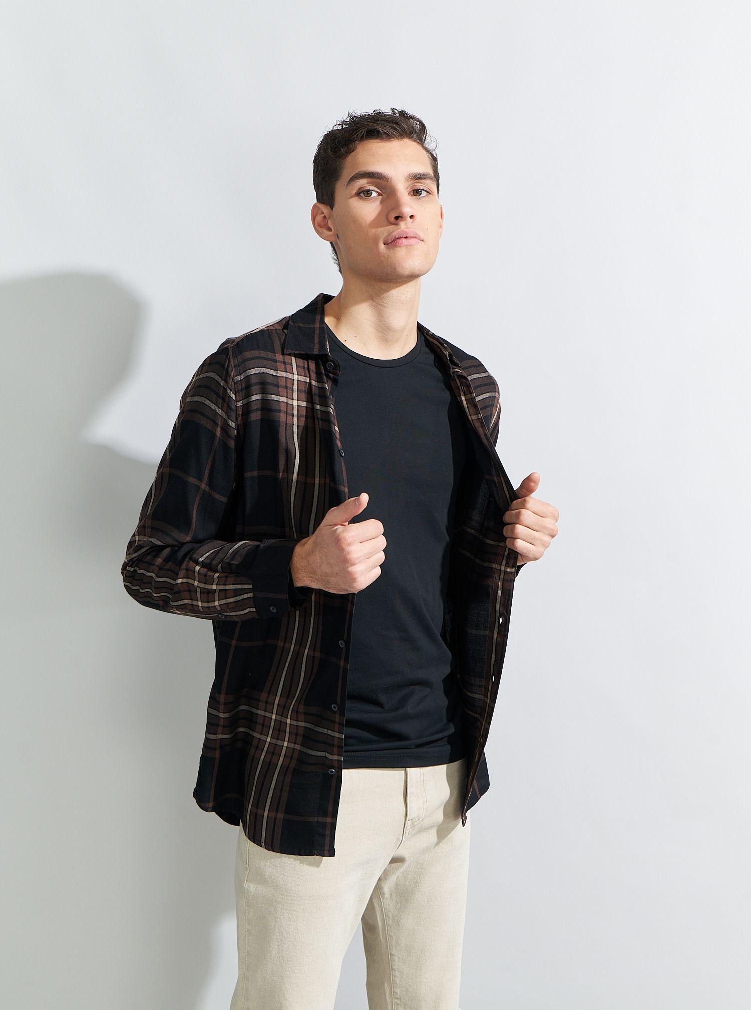 Рубашка мужская Piazza Italia 70176 M Черный