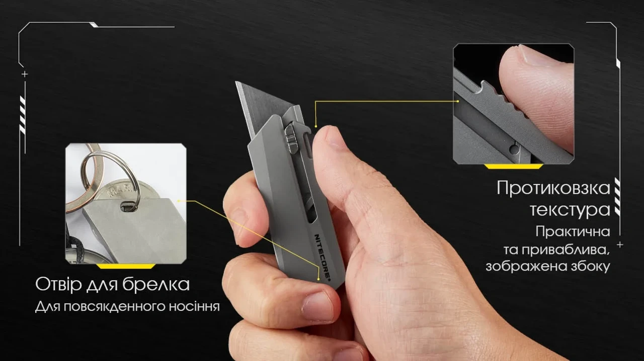 Ніж Титановий Nitecore NTK09 (27831942) - фото 4 Ніж Титановий Nitecore NTK09 (27831942) - фото 4