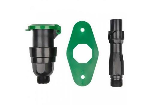 Клапан садовий із зовнішнім різьбленням 1" і з'єднувач із зовнішнім різьбленням 1" (20002)