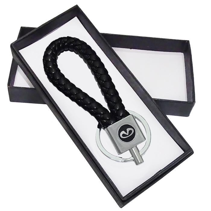 Брелок кожаный косичка Infinity с подарочной коробкой