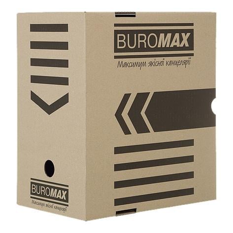 Бокс для архивации Buromax 340х300х200 мм картон Коричневый (BM.3263-34)