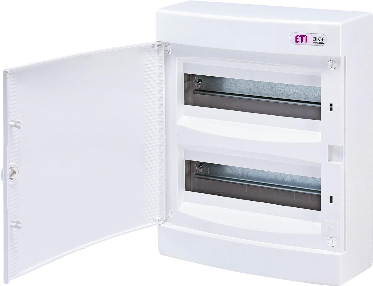 Щит розподільчий зовнішній ETI ECT 24PO 24-модульний з дверцятами Білий (1101008)