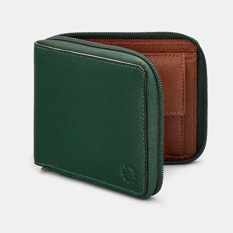 Кошелек мужской кожаный Yoshi Y2046 17 Green/Brown (Y2046 17 16)