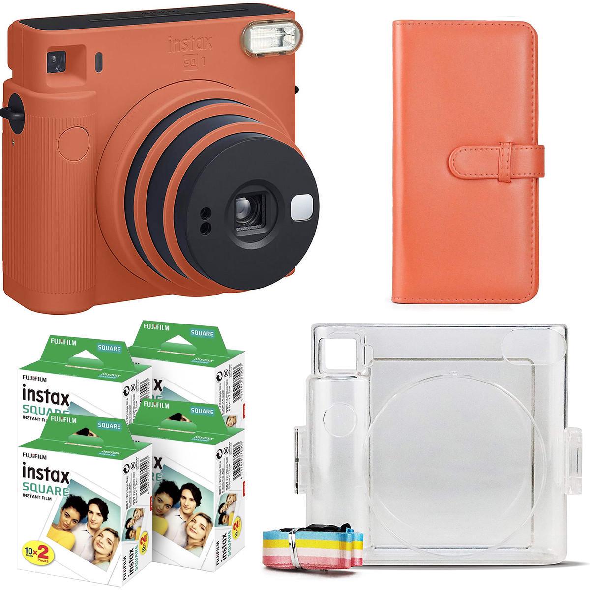 Подарунковий набір фотоапарат Fujifilm Instax Square SQ1 фотопапір 80 шт./чохол/фотоальбом на 80 фото Помаранчевий (2516978300)