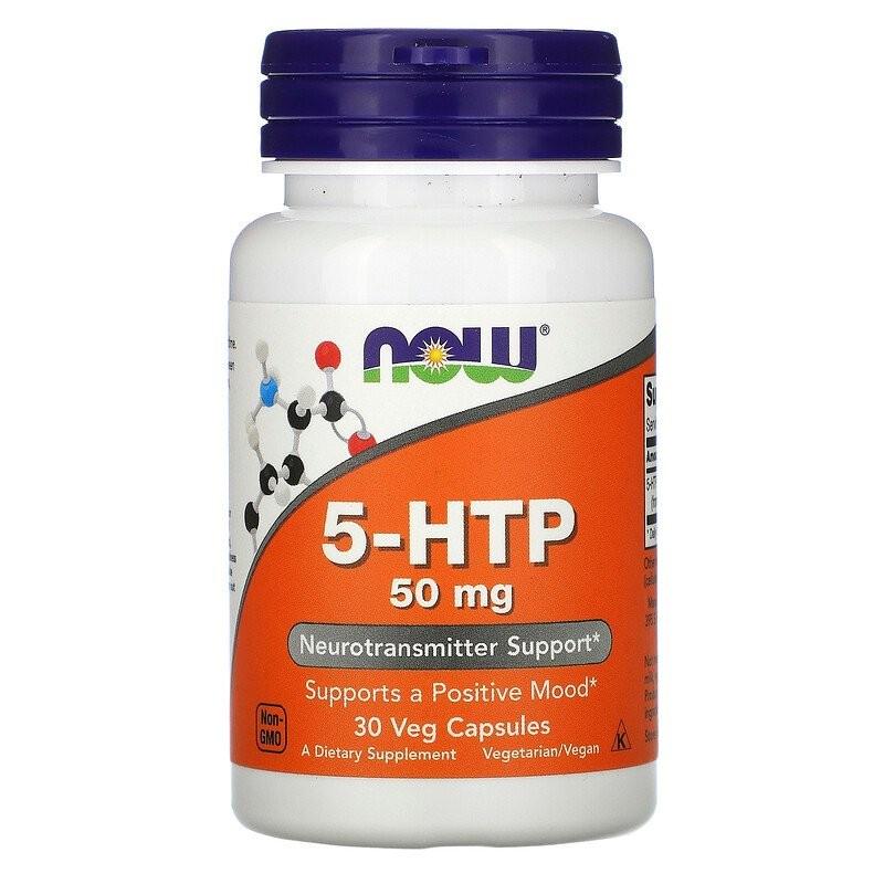 Антидепрессант NOW Foods 5-HTP 50 мг 30 капсул