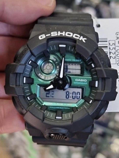Наручний годинник чоловічий Casio G-Shock GA-700MG-1A ударостійкий з водозахистом 200 м/підсвіткою Зелений (3088995530)