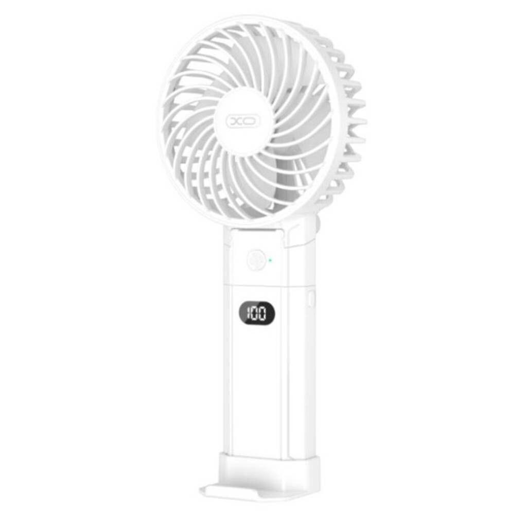 Вентилятор портативный XO MF84 настольный ручной складной с дисплеем 4000 mAh White (000509)