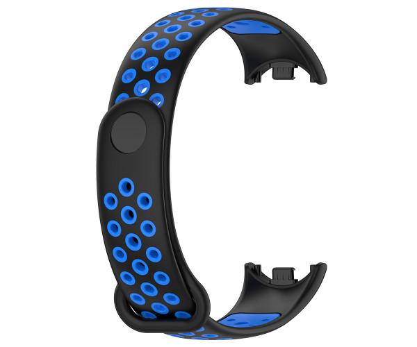 Ремешок Sport Silicone для Xiaomi Smart Band 10 Черно-синий