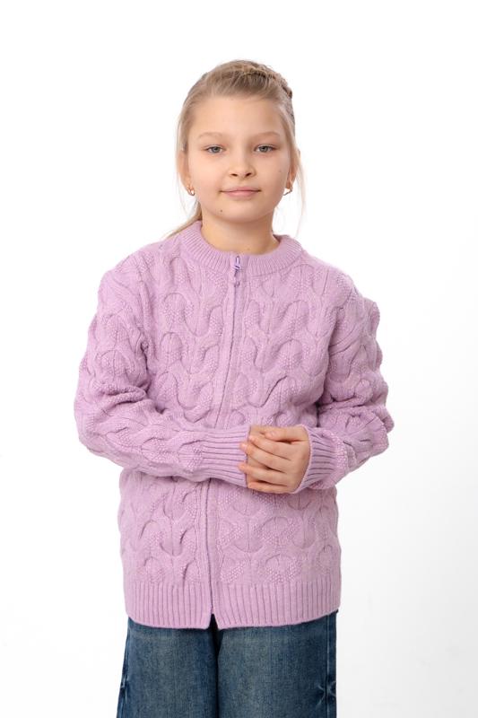 Кофта кашемірова для дівчинки на блискавці Носи Своє 120 см Бузковий (18208)