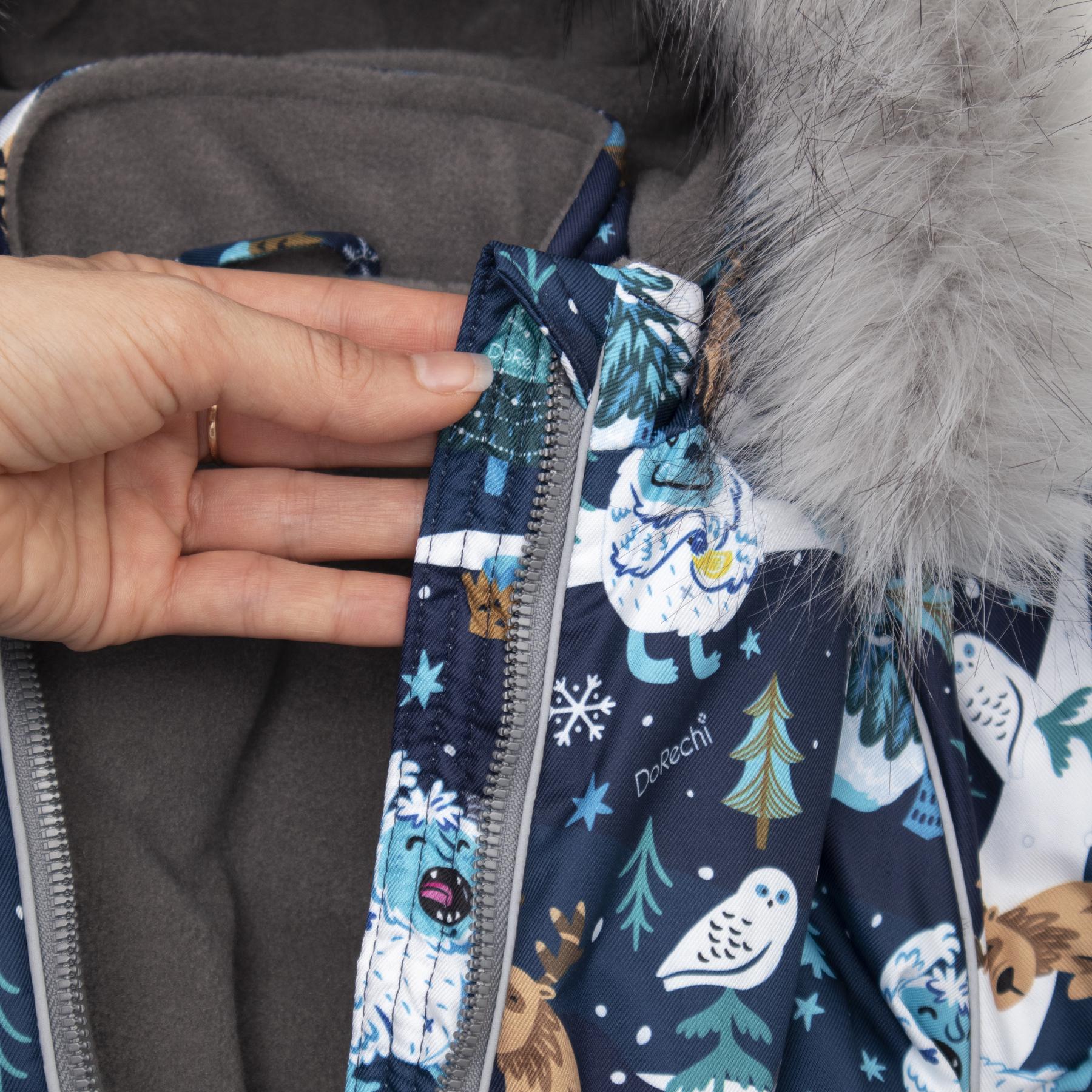 Дитячий зимовий комбінезон з капюшоном DoRechi Аполло Єті з хутром 92-98 см (21514) - фото 7 Дитячий зимовий комбінезон з капюшоном DoRechi Аполло Єті з хутром 92-98 см (21514) - фото 7