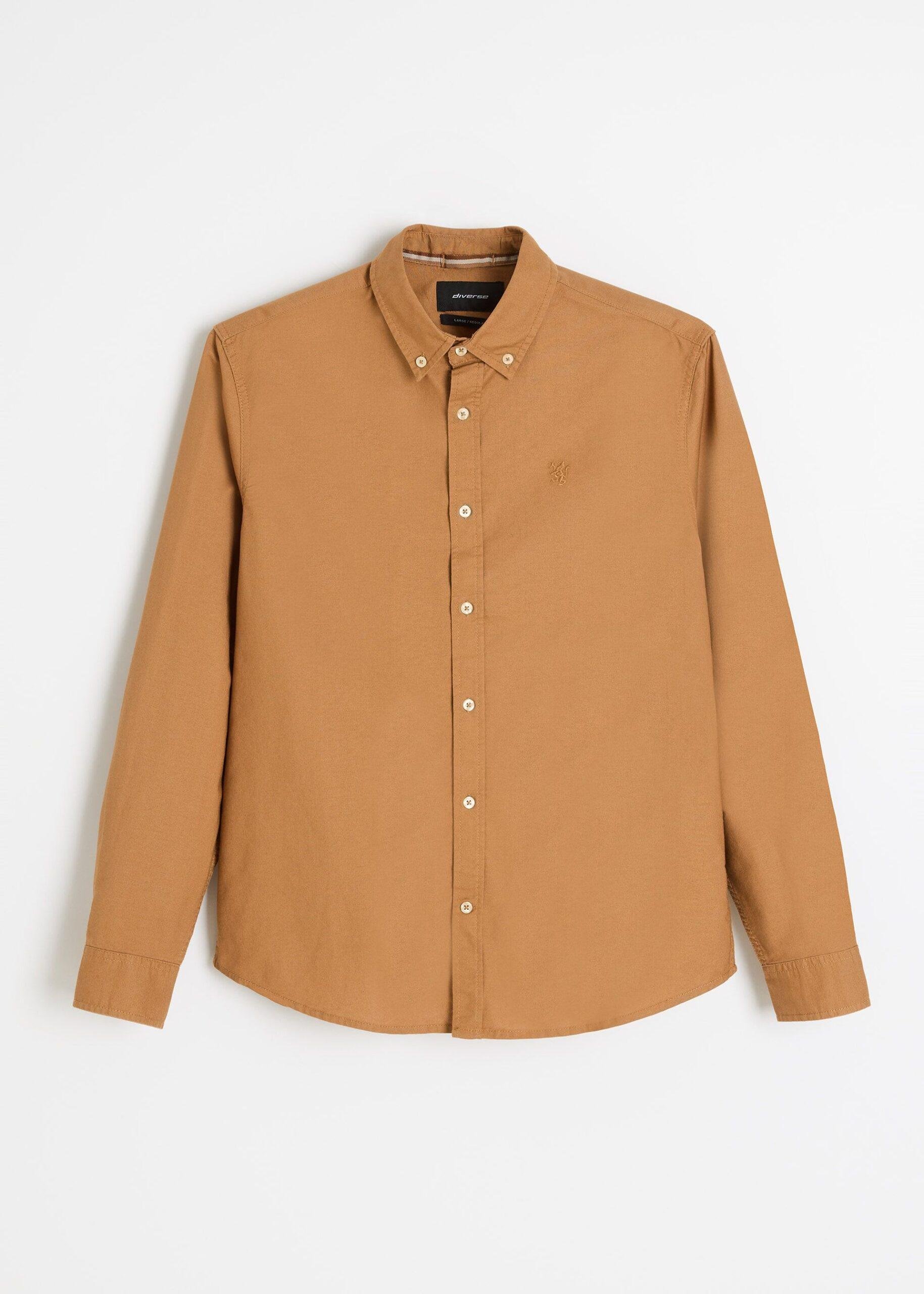 Рубашка мужская длинный рукав Diverse OXFORTTON 2XL Кемел (5905384207845)