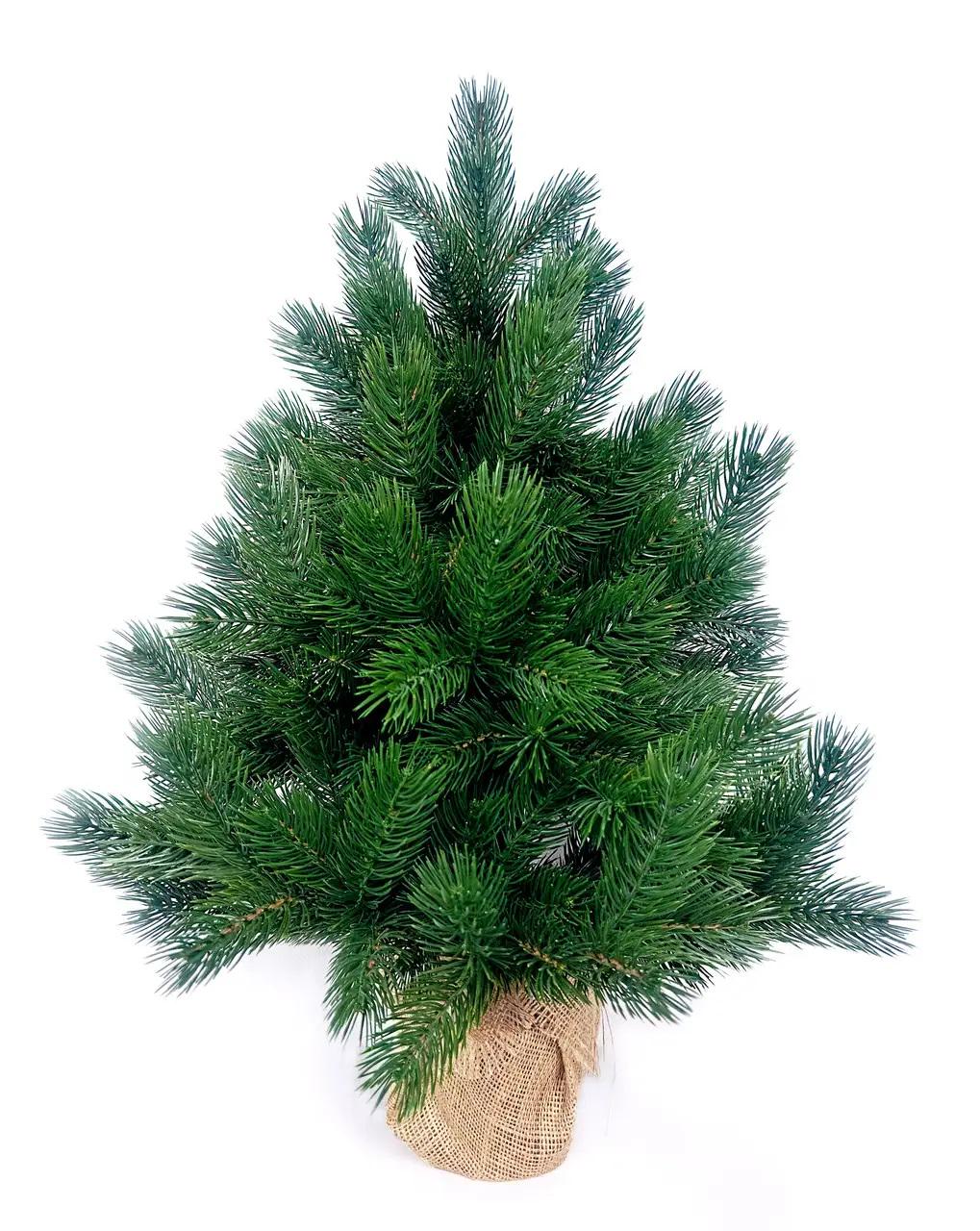 Искусственная елка литая HVOYA Pine Mini в мешковине 70 см Зеленый (810/70/G)