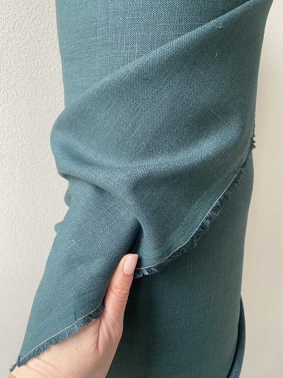 Ткань скатертная LINEN PLUS 100% лен 143 см 204/1330 Изумрудный - фото 4 Ткань скатертная LINEN PLUS 100% лен 143 см 204/1330 Изумрудный - фото 4