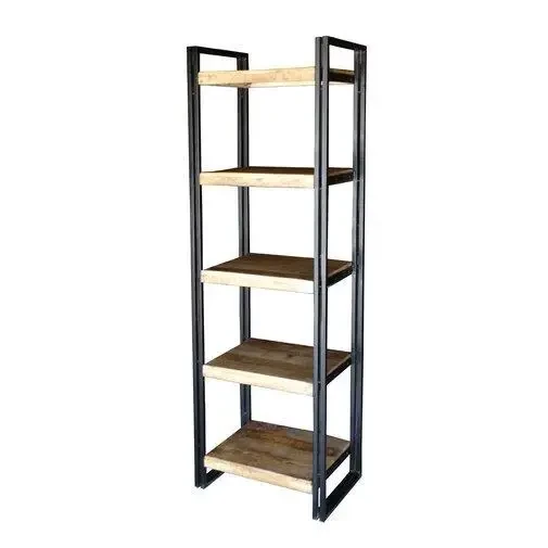 Стеллаж Loft NS-1884 с полками узкий для работы и кабинет Черный (3075773945)