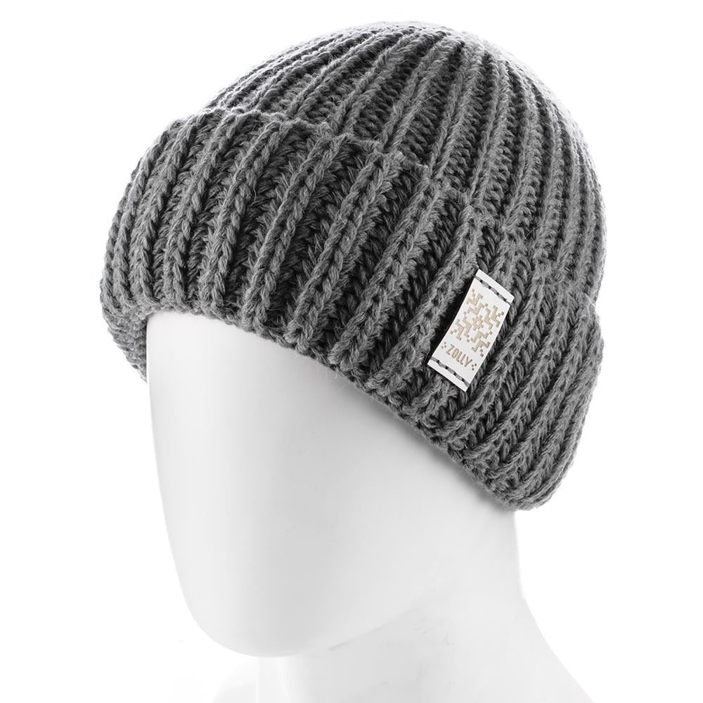 Шапка женская Zolly ZH234 на флисовой подкладке шерстяная L р. 57-58 Серый (117690)