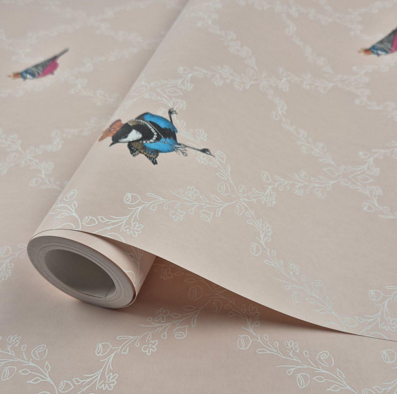 Шпалери вінілові флізелінові Marburg 54112 0,53х10,05 м Рожевий (30658601)