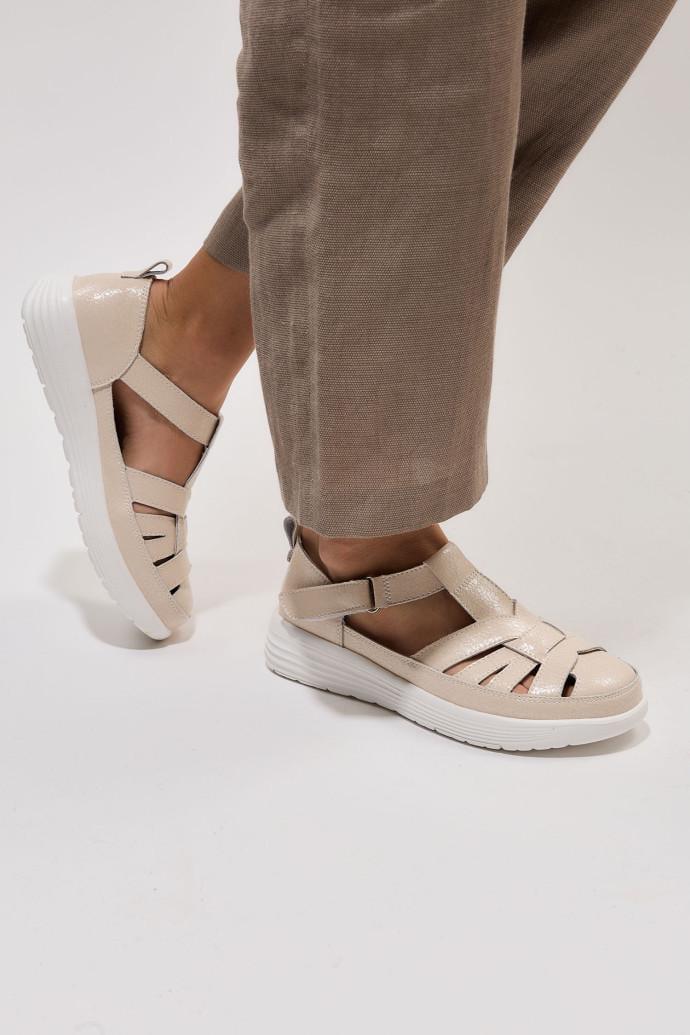 Сандалии женские ALLSY на платформе р. 39 Бежевый (195245) - фото 5 Сандалии женские ALLSY на платформе р. 39 Бежевый (195245) - фото 5