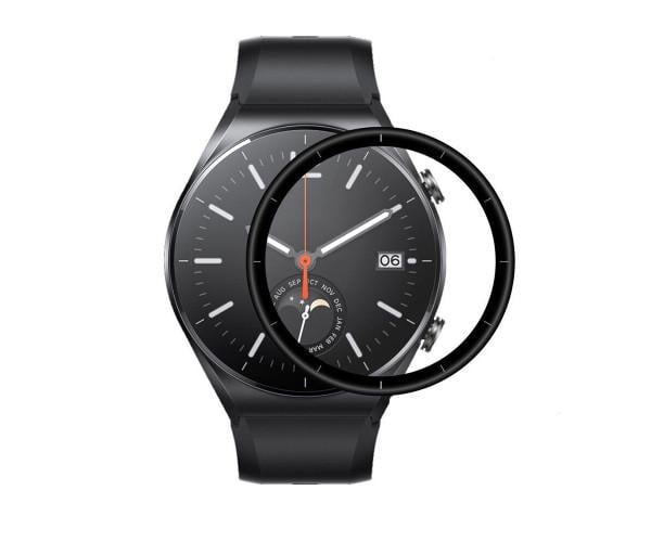 Стекло противоударное защитное SoftGlass Full Cover для Xiaomi Watch S1 Black