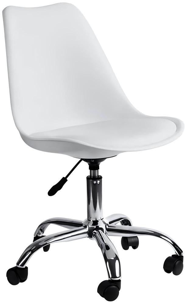 Офісне крісло Bonro B-487 з екошкіри на металевій основі з колесами Білий (132-76-42300041) - фото 1 Офісне крісло Bonro B-487 з екошкіри на металевій основі з колесами Білий (132-76-42300041) - фото 1