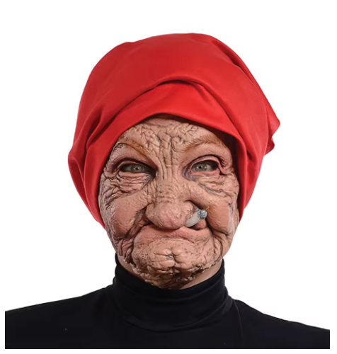 Маска Смешная курящая бабушка Маска Смешная курящая бабушка