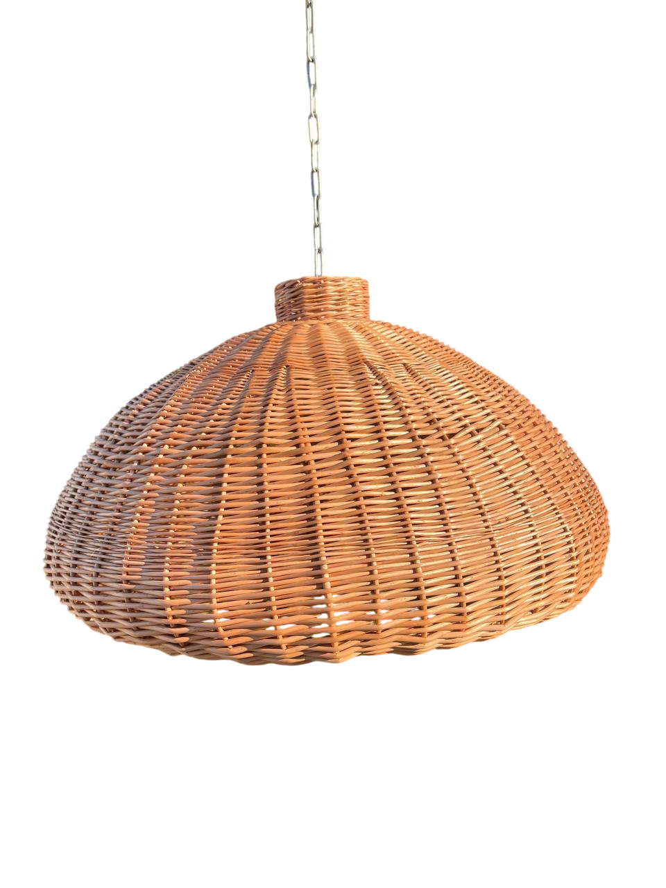 Люстра плетеная из лозы Сімейний Затишок d 60 см Кофейный