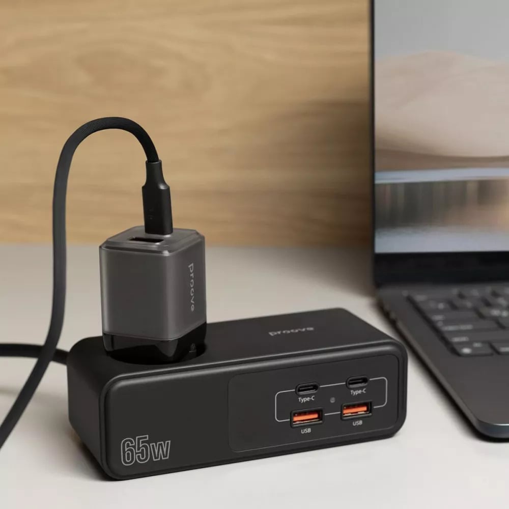 Мережевий фільтр Proove Homester Pro 65W із GaN зарядкою Чорний (27316824) - фото 6