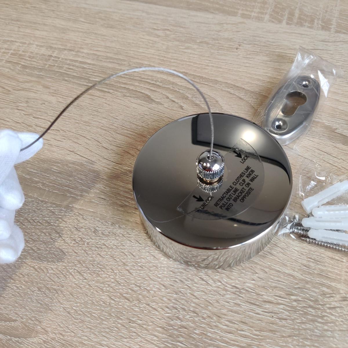 Веревка-трос бельевая Daxini DS-38 Steel вытяжная 3,8 м Хром (2855) - фото 5