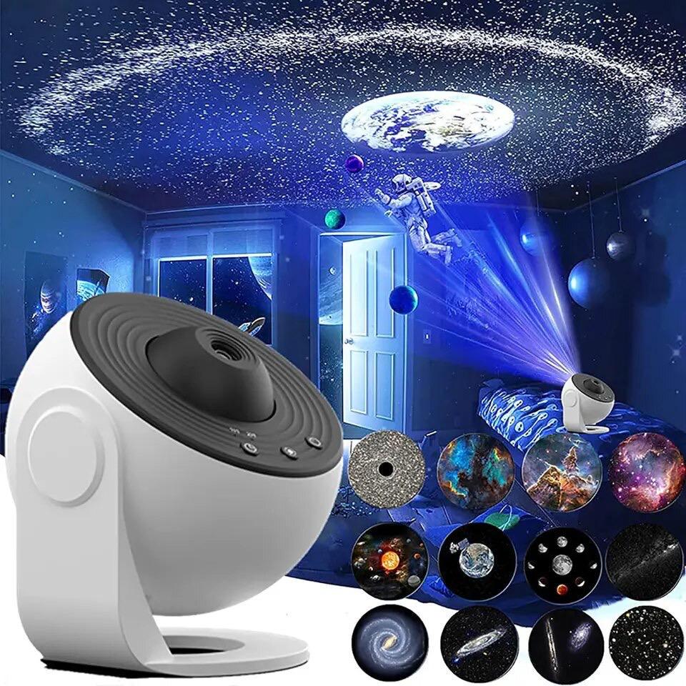 Ночник-проектор звездного неба планетарий Galaxy Projector 360° с 13 космическими слайдами и таймером сна. - фото 6 Ночник-проектор звездного неба планетарий Galaxy Projector 360° с 13 космическими слайдами и таймером сна. - фото 6