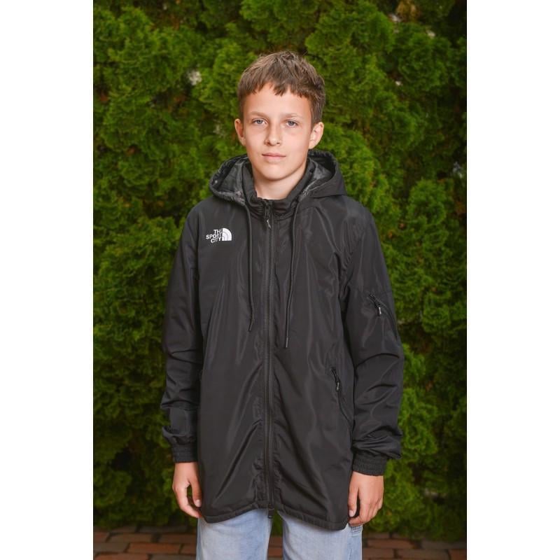 Ветровка детская на флисе 158 см Черный (2713873336)