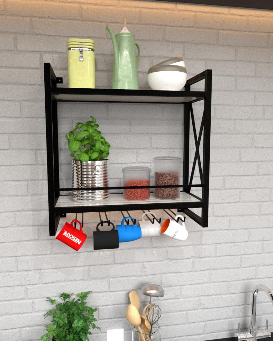 Полиця настінна кухонна EcoLoft Кружель DSP-1315-2 в стилі лофт Дуб Кортона (31213546)