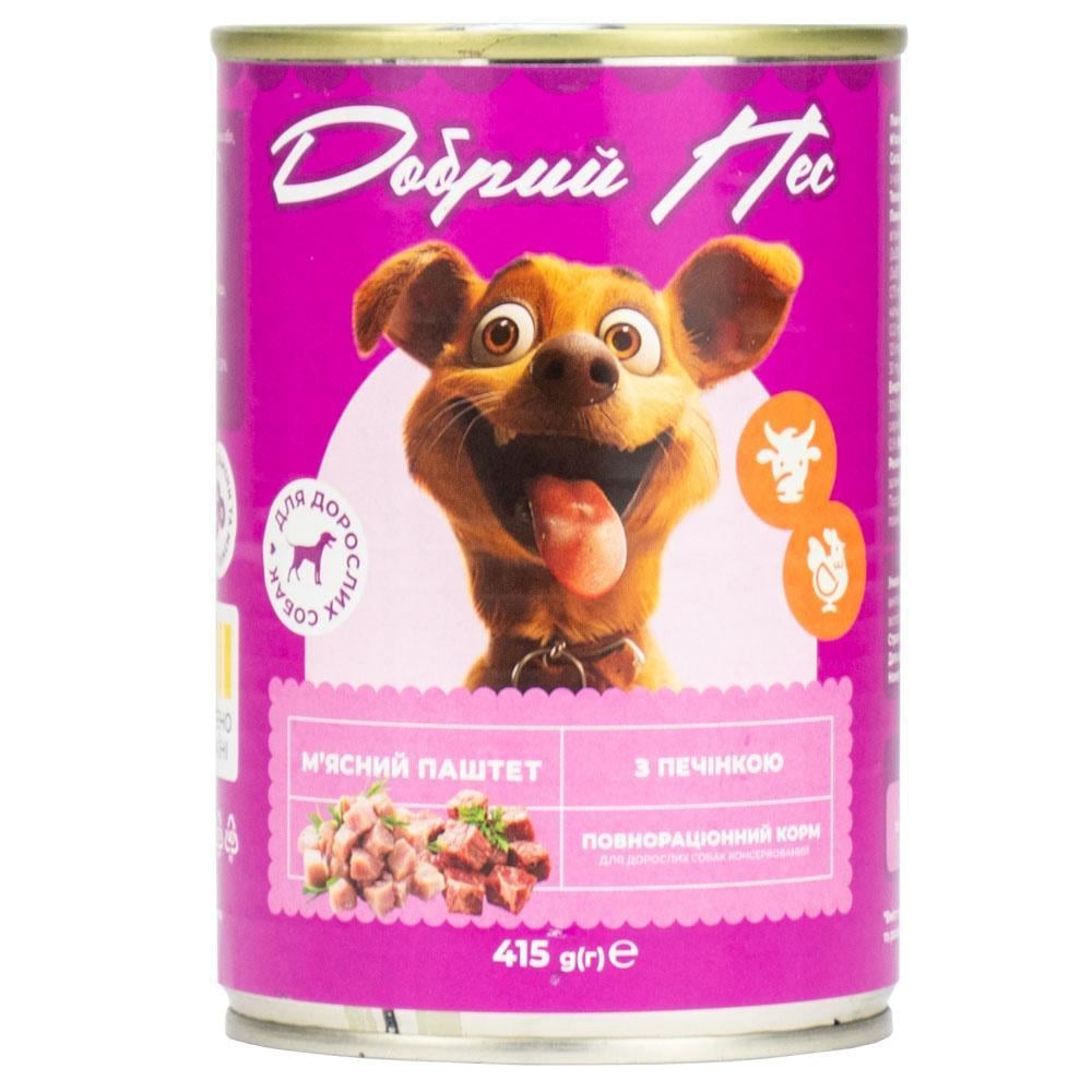 Паштет для собак Добрий Пес с печенью 8 шт. х 415 г (2368097630) Паштет для собак Добрий Пес с печенью 8 шт. х 415 г (2368097630)