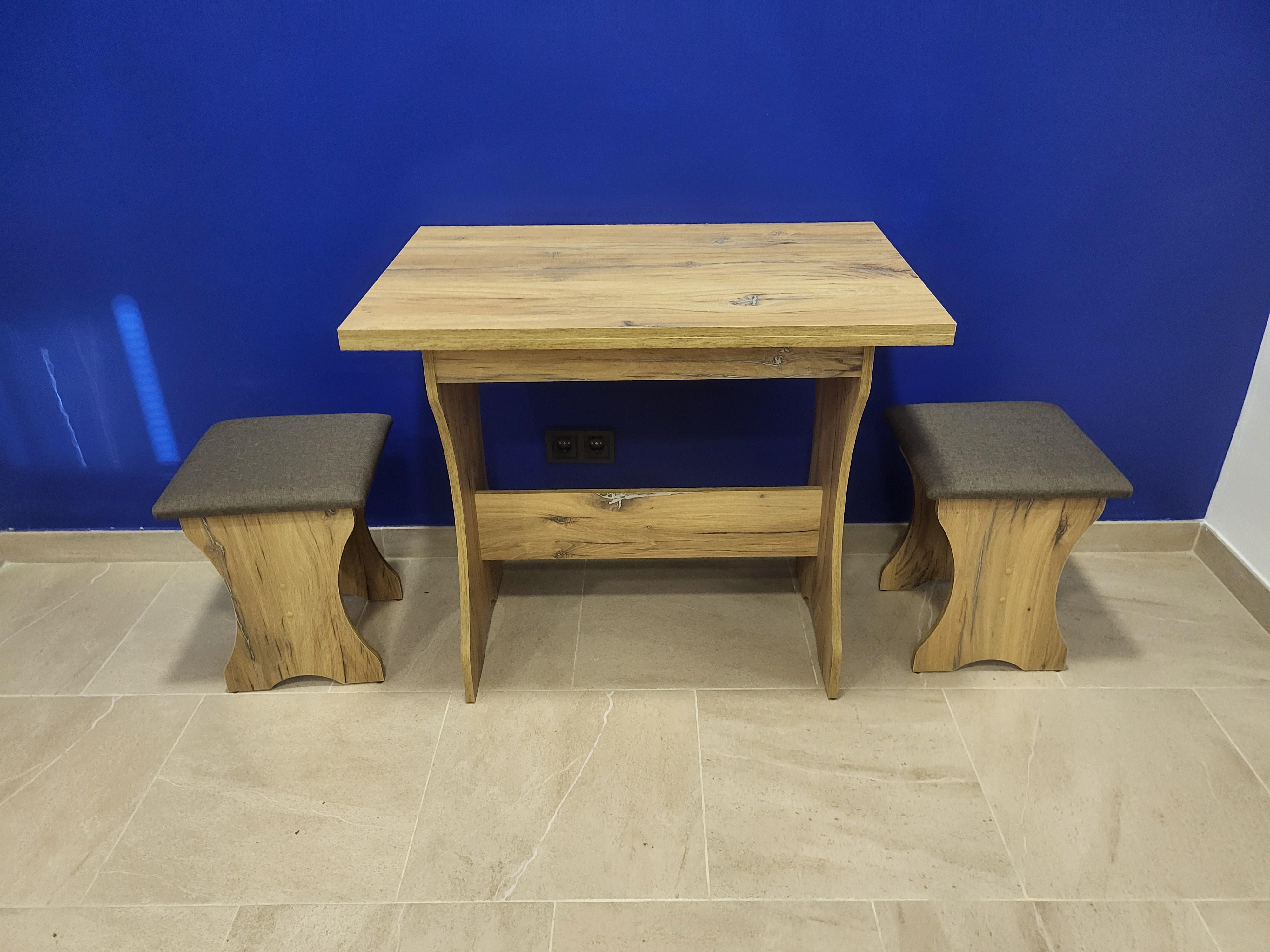 Стіл розкладний та 2 табурети Сімейний Дуб Флагшток/Дорандо (STT-DF-D)