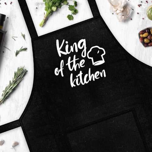 Фартук с надписью "King of the kitchen" 75х51 см (FRT_19N005)