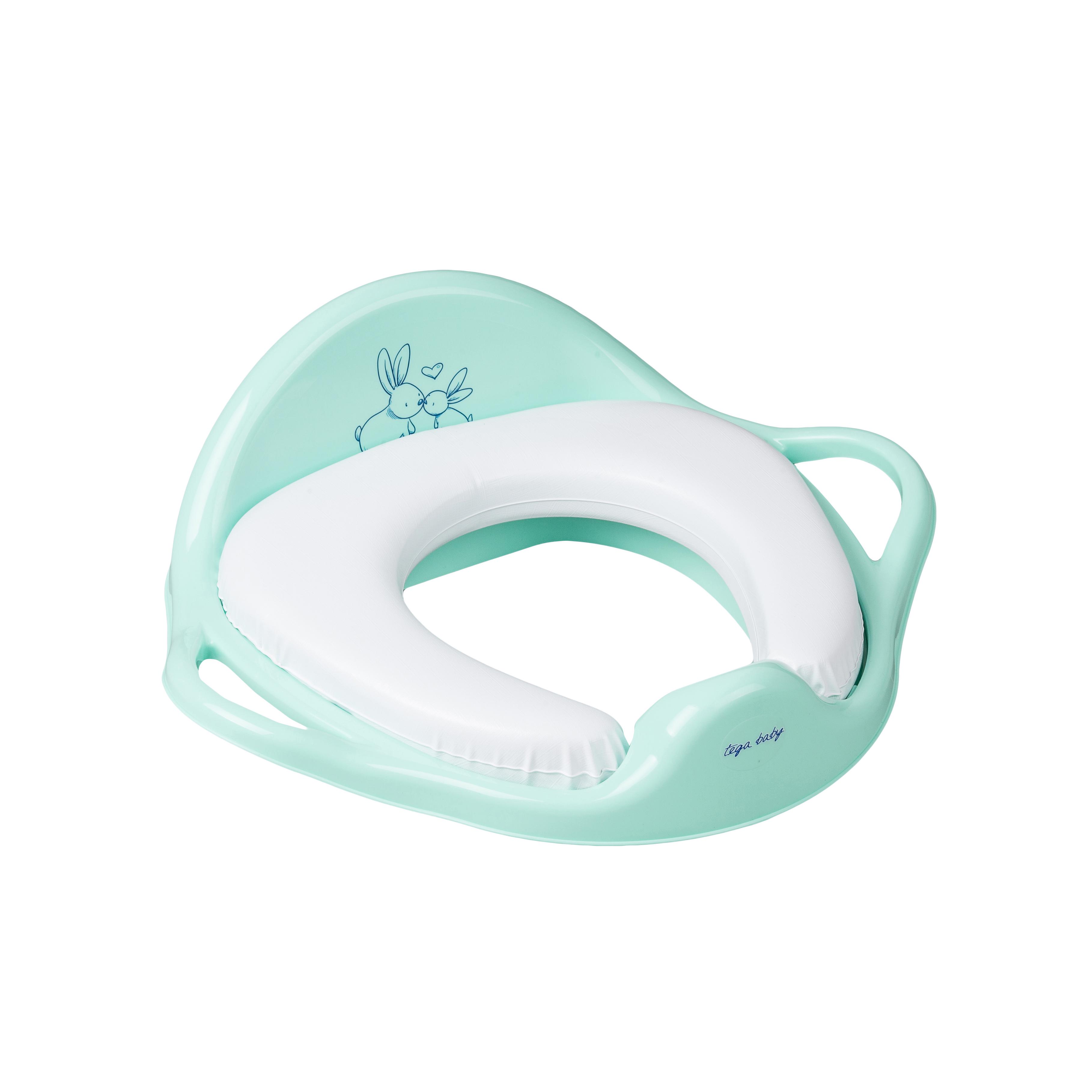 Накладка на унитаз мягкая Tega Baby Кролики Бирюзовый (KR-020-105)