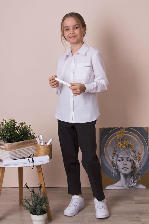 Сорочка для дівчинки бавовняна Mevis 4959-01 128 см Білий