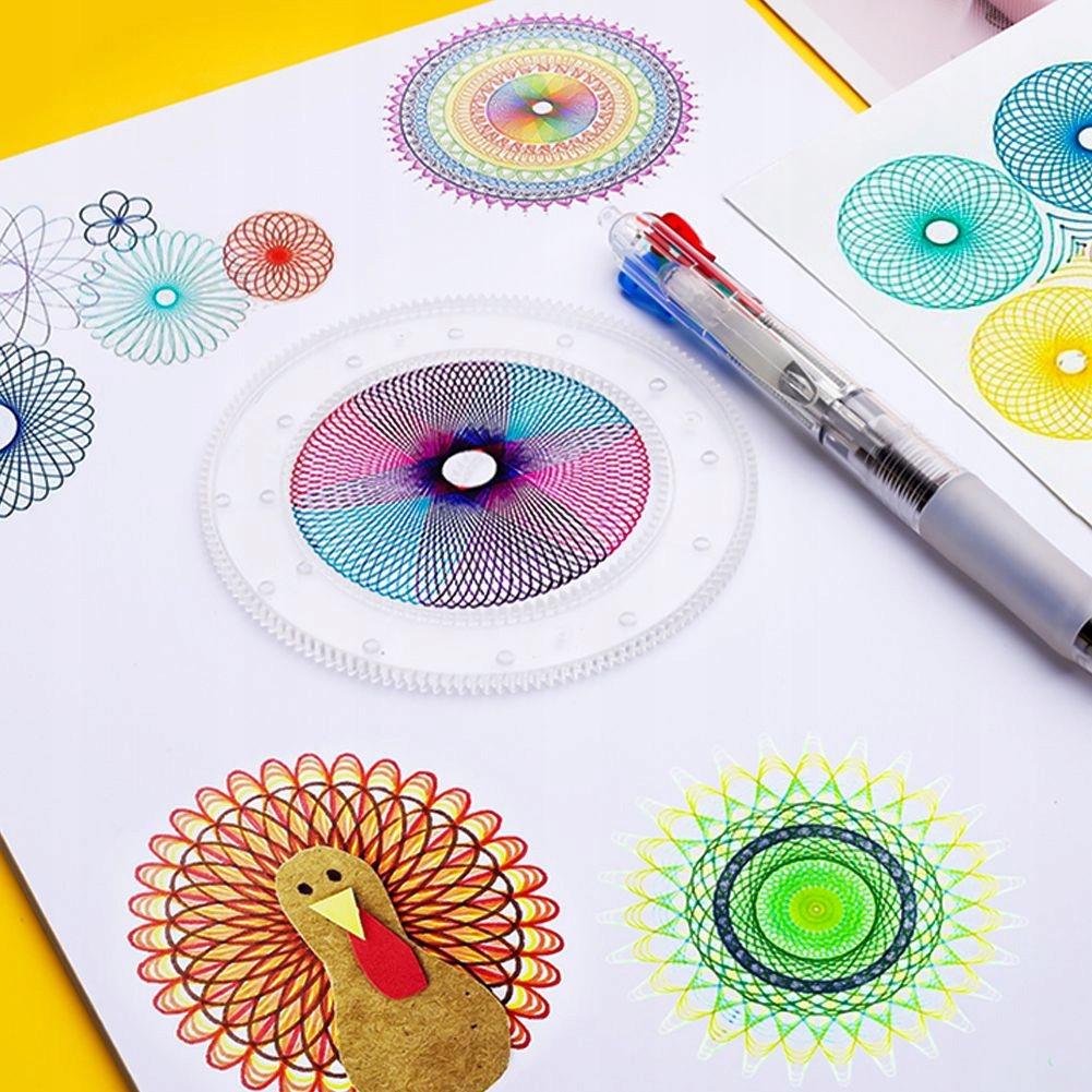 Набір для малювання спірографом Gadget Master Spirograph Deluxe 22 шаблони 3 ручки - фото 6