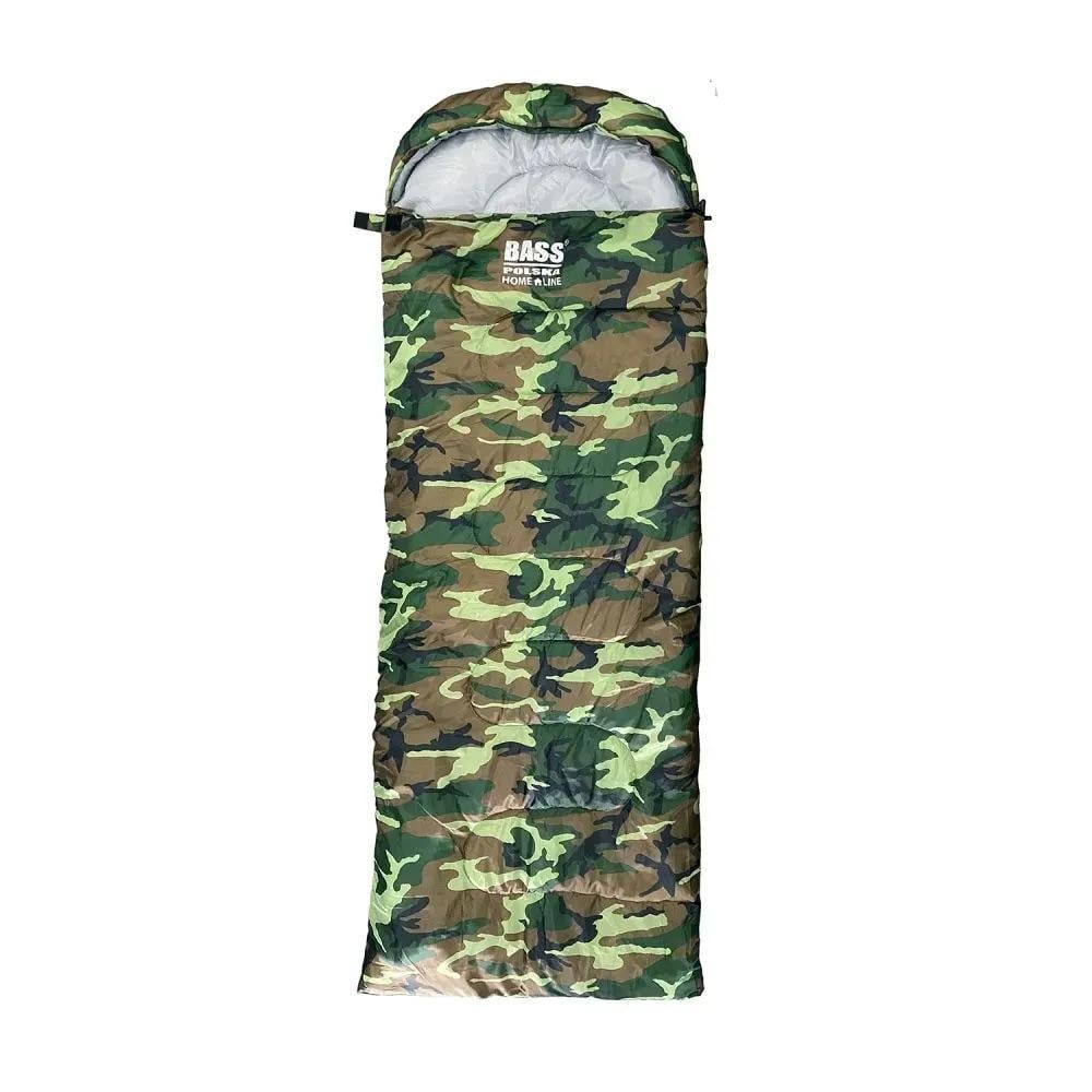 Спальный мешок-одеяло Bass Polska с капюшоном 2в1 Камуфляж (28092915)