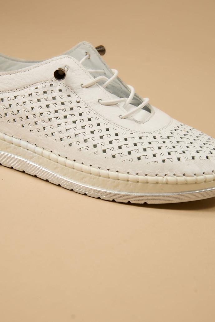 Мокасины женские LONZA кожаные р. 39 Белый (184857) - фото 4 Мокасины женские LONZA кожаные р. 39 Белый (184857) - фото 4