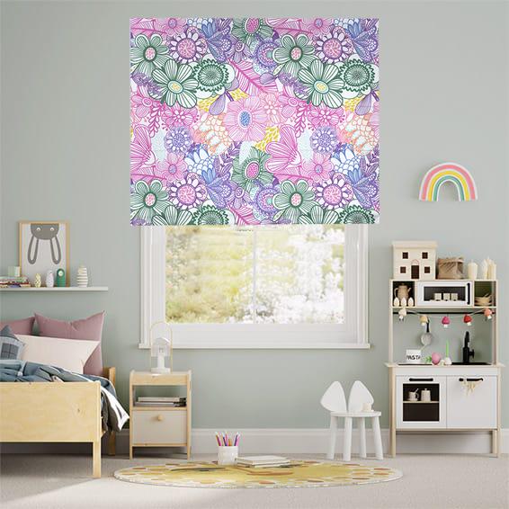 Римская штора система Classic InHt Принт 10-86 Цветы 160х170 см Разноцветный (10274)