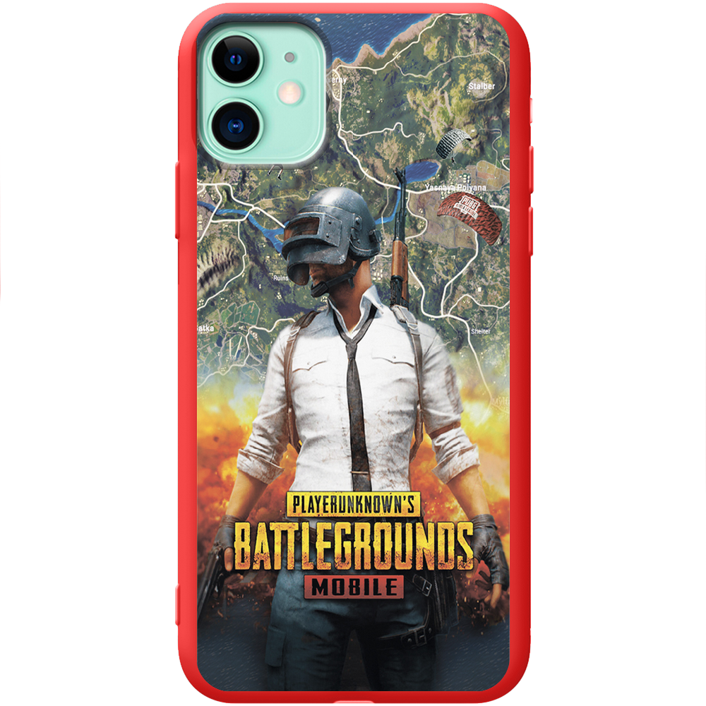 Чехол Boxface iPhone 11 PUBG Mobile Красный силикон (38184-up2309-43041)