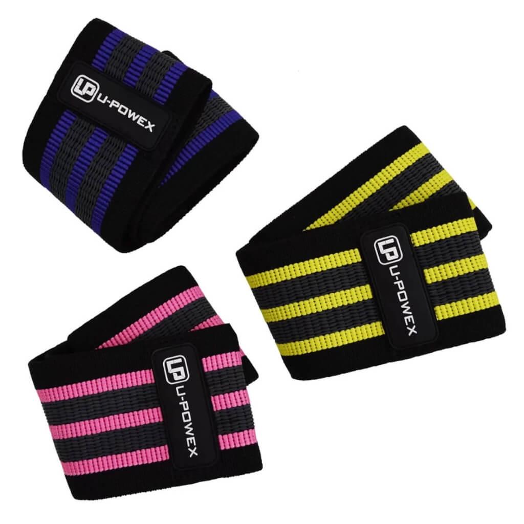 Набор тканевых резинок для фитнеса и спорта U-Powex Pro с мешочком для хранения 3 шт. - фото 2